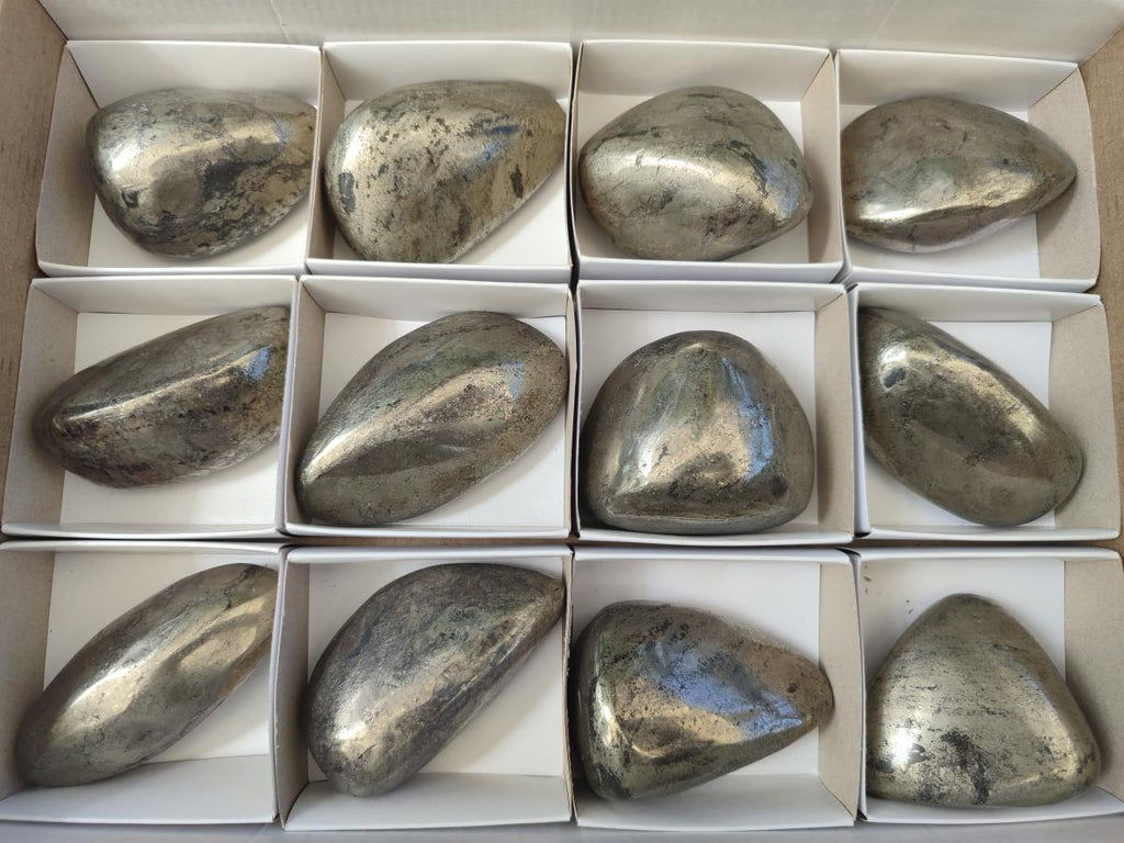 Polished Basalt Pharaoh Stone Free Forms x 12 From Iron Duke Mine, Zimbabwe