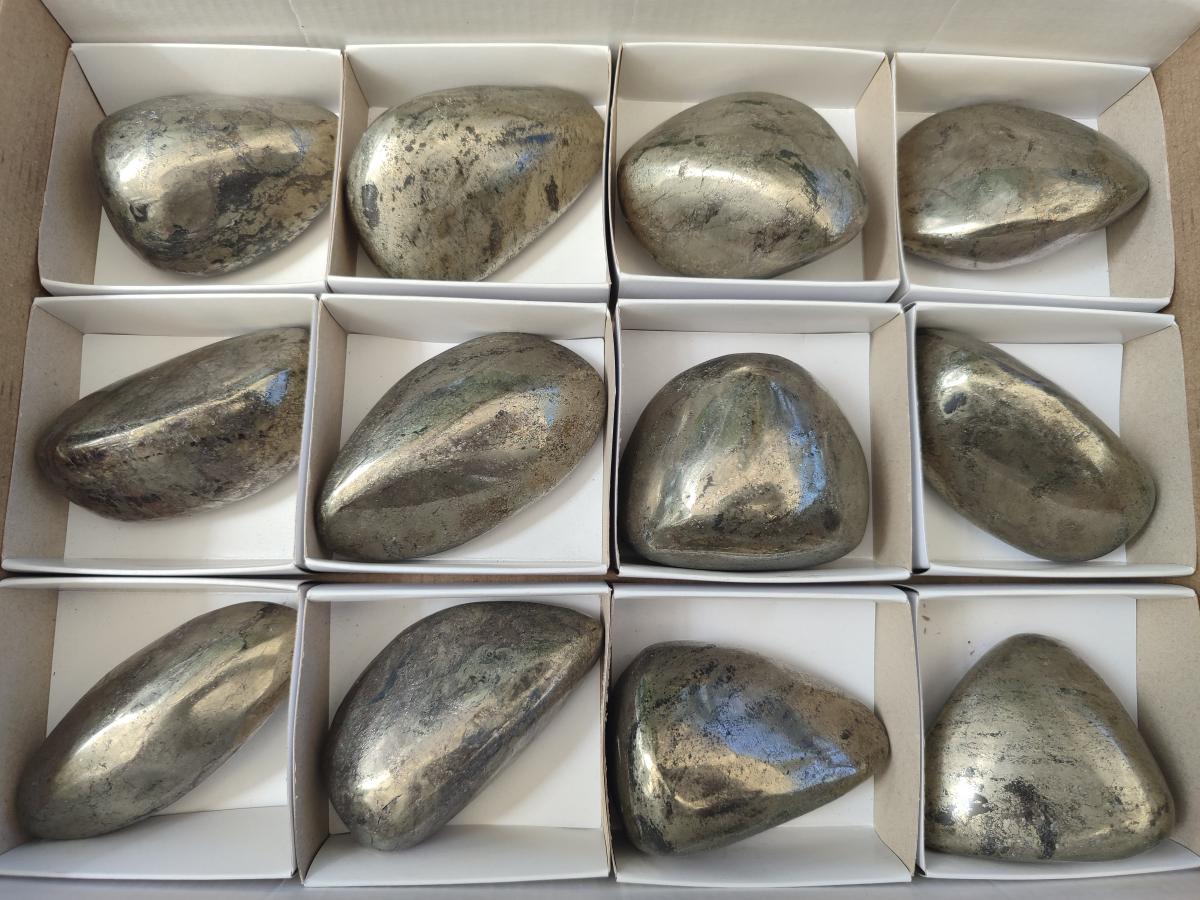 Polished Basalt Pharaoh Stone Free Forms x 12 From Iron Duke Mine, Zimbabwe