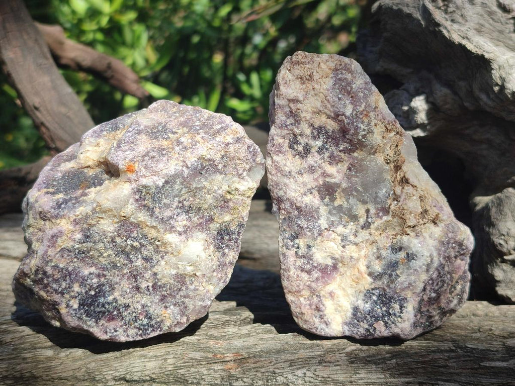 Natural Lepidolite Cobbed Specimens x 12 From Zimbabwe