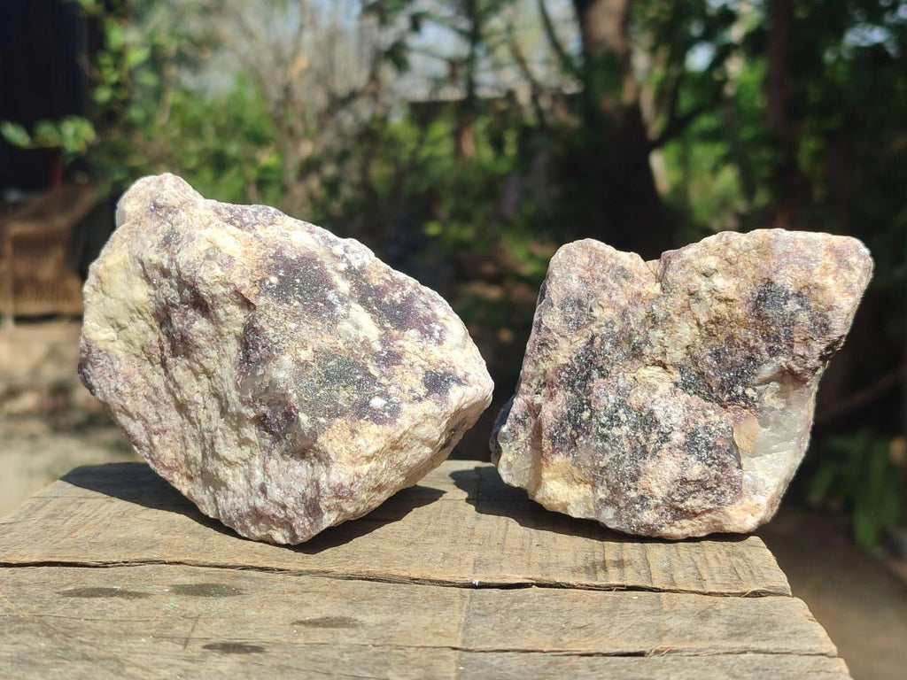 Natural Lepidolite Cobbed Specimens x 12 From Zimbabwe