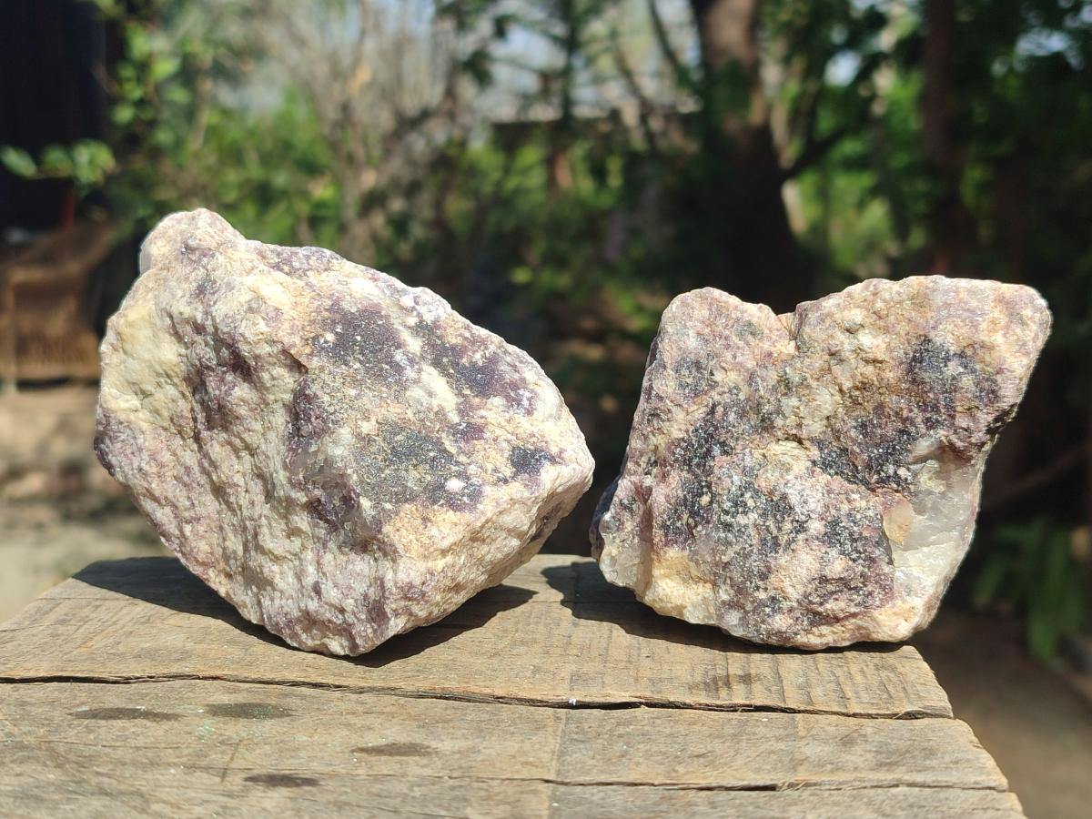 Natural Lepidolite Cobbed Specimens x 12 From Zimbabwe