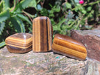 Polished Golden Tigers Eye Sliced Free Forms x 73 From Prieska, South Africa