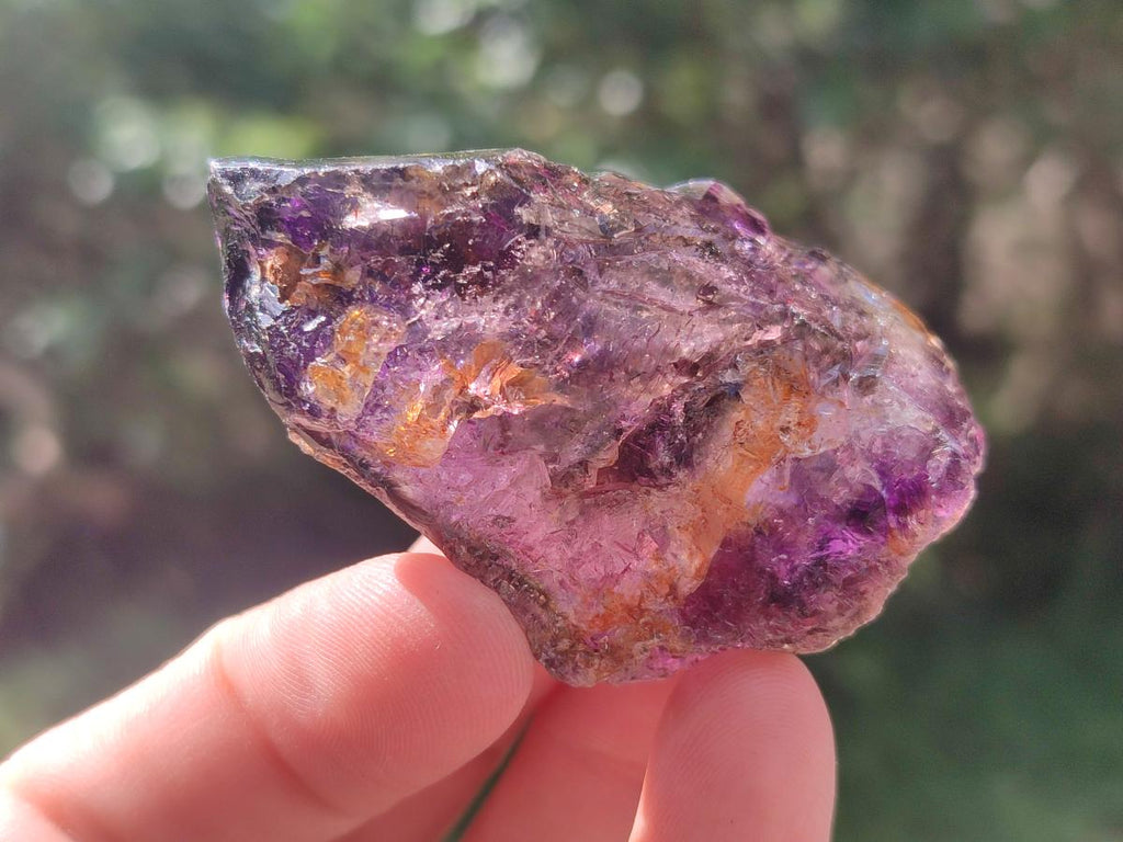 Natural Smokey Window Amethyst Crystals x 24 From Chiredzi, Zimbabwe