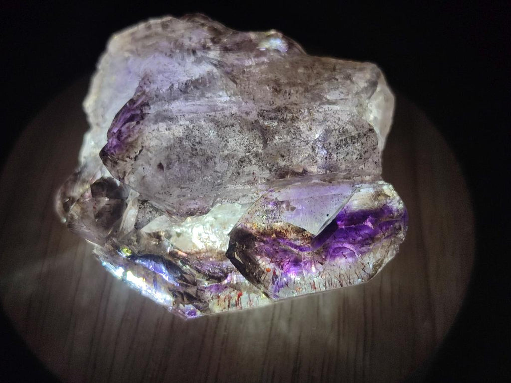 Natural Smokey Window Amethyst Crystals x 24 From Chiredzi, Zimbabwe