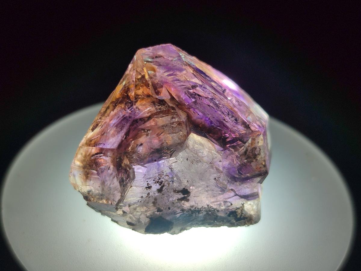 Natural Smokey Window Amethyst Crystals x 24 From Chiredzi, Zimbabwe