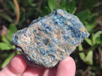 Natural Blue Apatite Cobbed Specimens x 24 From Betroka, Madagascar