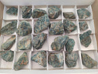 Natural Blue Apatite Cobbed Specimens x 24 From Betroka, Madagascar