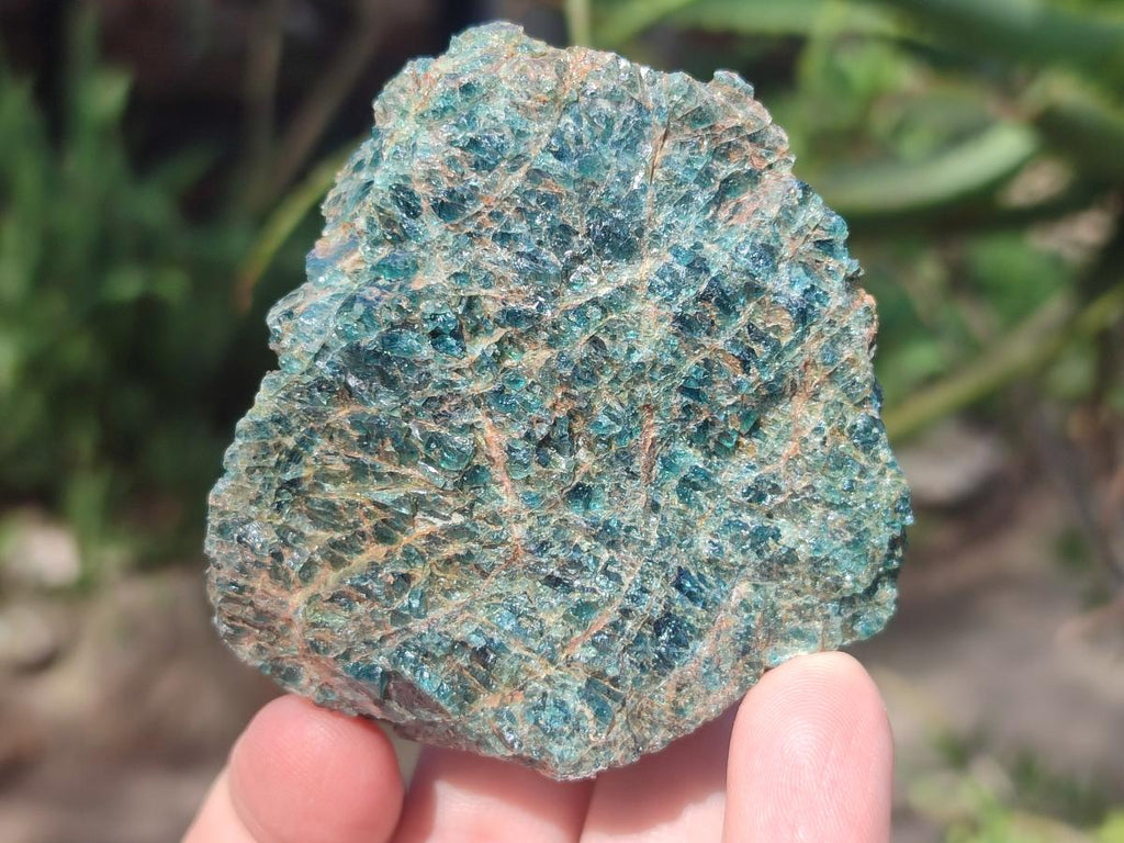 Natural Blue Apatite Cobbed Specimens x 24 From Betroka, Madagascar