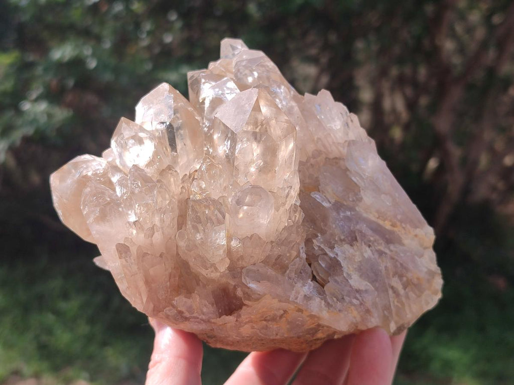 Natural Cascading Citrine Quartz Clusters x 2 From Luena, Congo