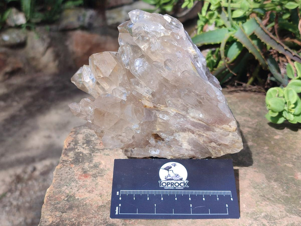 Natural Cascading Citrine Quartz Clusters x 2 From Luena, Congo