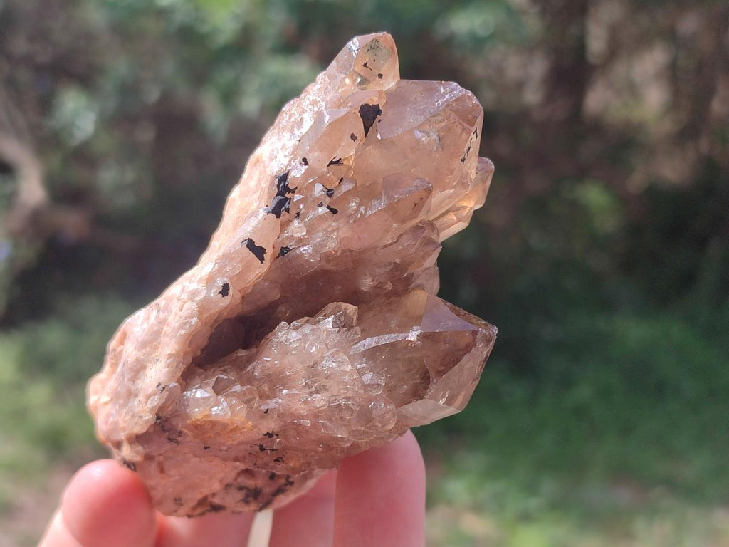 Natural Cascading Citrine Quartz Clusters x 2 From Luena, Congo