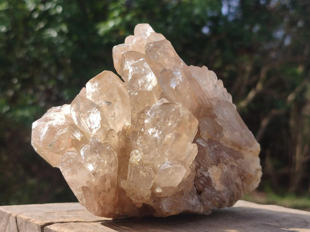Natural Cascading Citrine Quartz Clusters x 2 From Luena, Congo