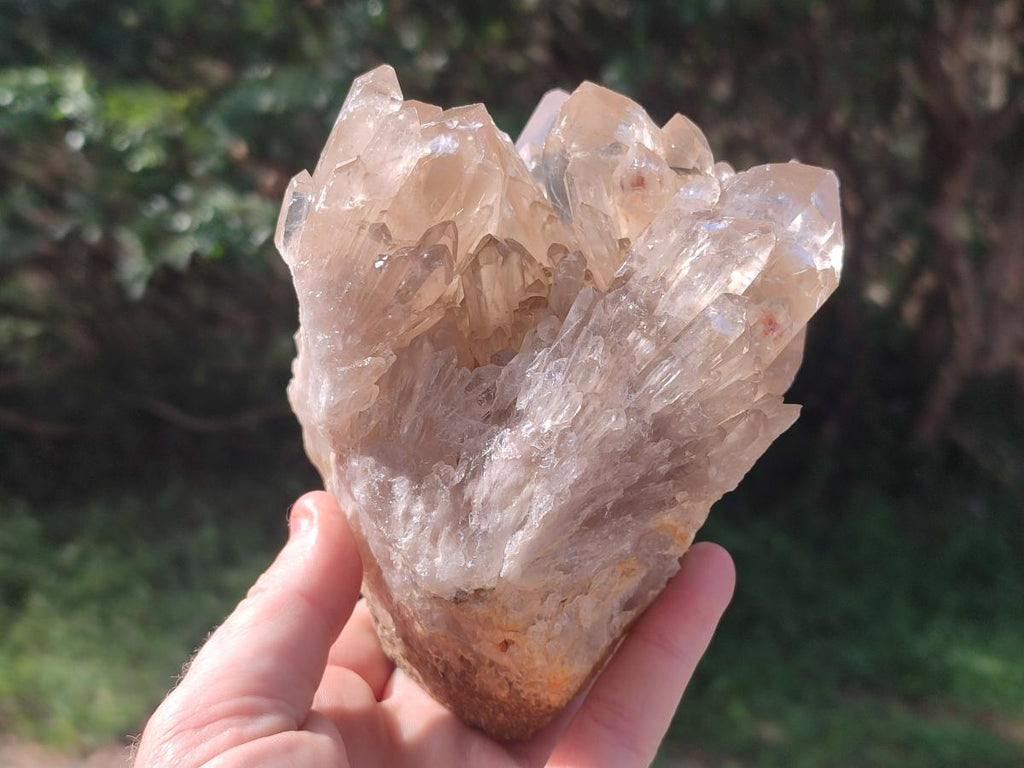 Natural Cascading Citrine Quartz Clusters x 2 From Luena, Congo