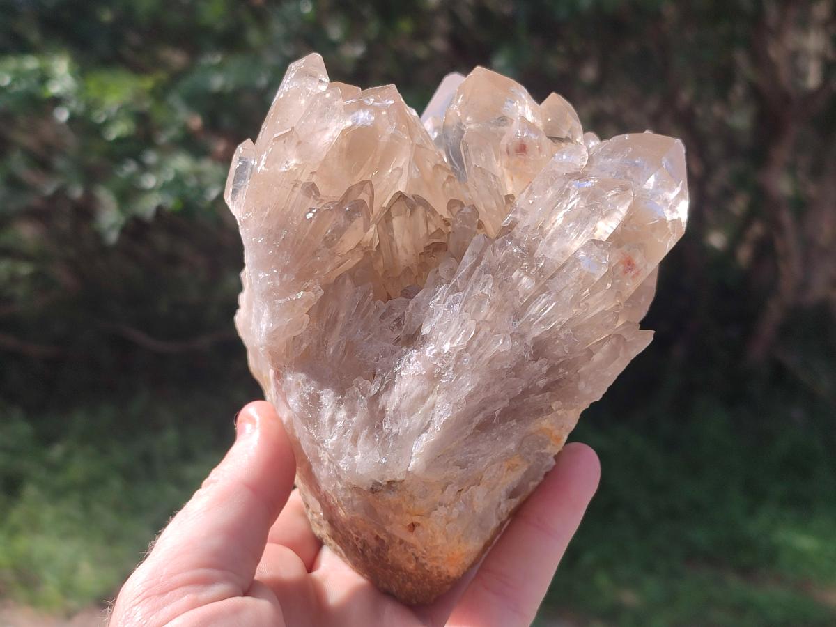 Natural Cascading Citrine Quartz Clusters x 2 From Luena, Congo