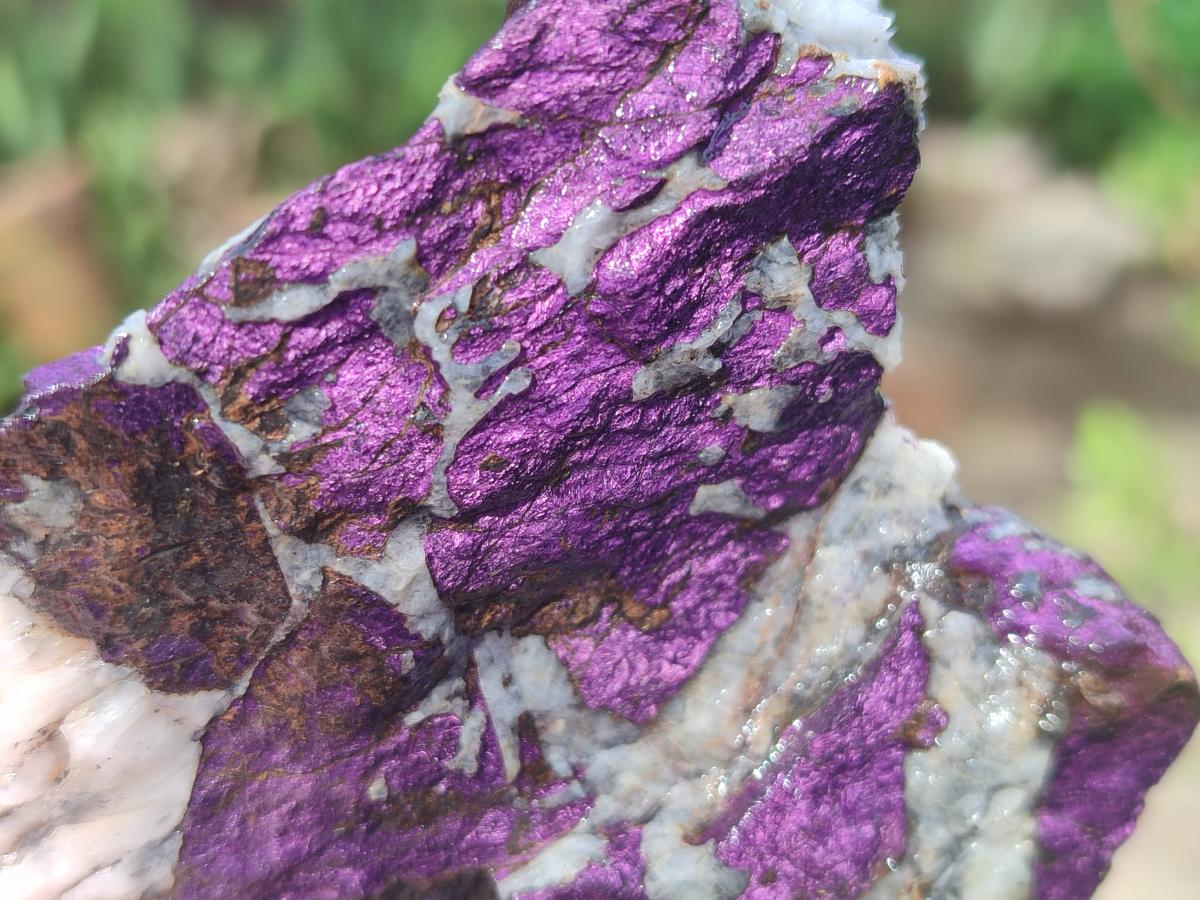 Natural Metallic Cobbed Purpurite Specimens x 6 From Erongo, Namibia