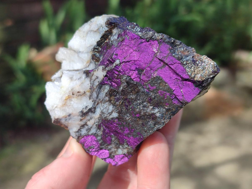 Natural Metallic Cobbed Purpurite Specimens x 6 From Erongo, Namibia