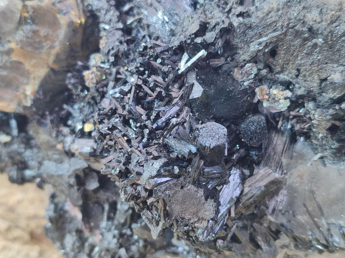 Natural Large Smokey Quartz Cluster with Terminated Black Tourmaline x 1 From Erongo, Namibia