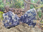 Polished Large One Side Lithium Silver Leaf Lepidolite x 3 From Zimbabwe