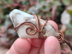 Hand Made Copper Wire Wrapped Blue Smithsonite Jewellery Necklaces x 6 From Congo