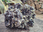 Natural XL Smokey Fluorite Floater Specimen with Yellow Muscovite Mica x 1 From Erongo, Namibia