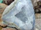 Polished One Side Blue Lace Agate Geodes x 6 From Nsanje, Malawi