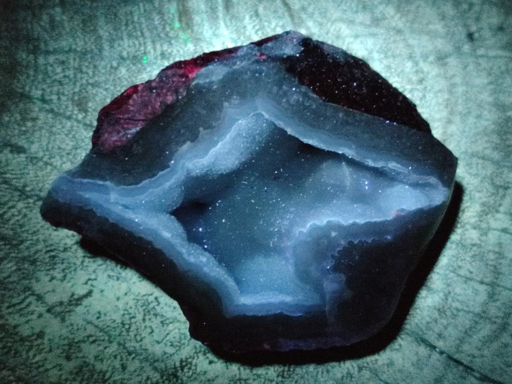 Polished One Side Blue Lace Agate Geodes x 6 From Nsanje, Malawi