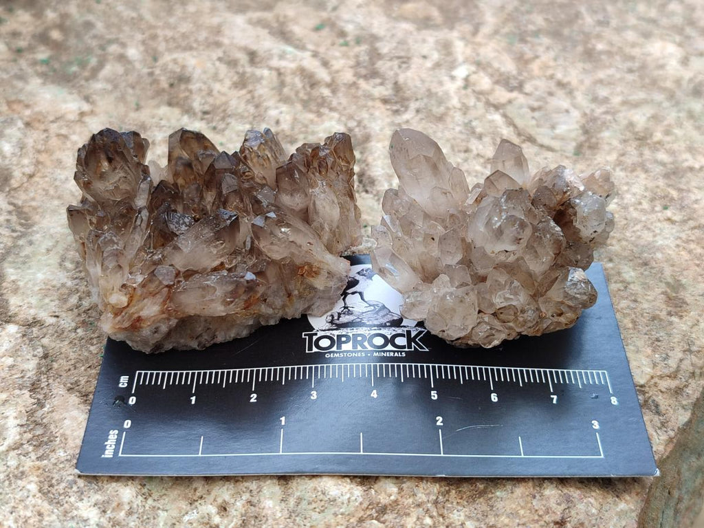 Natural Smokey Quartz Crystal Clusters x 21 From Khorixas, Namibia