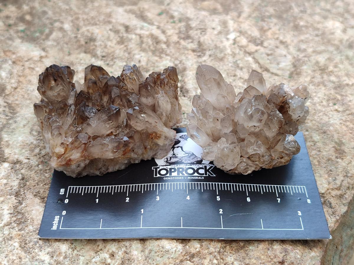 Natural Smokey Quartz Crystal Clusters x 21 From Khorixas, Namibia