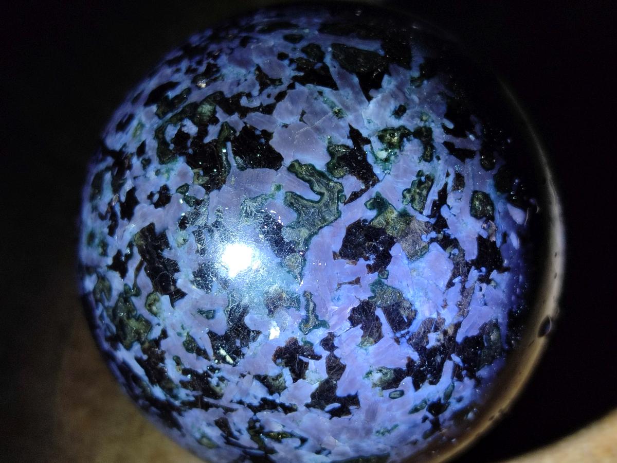 Polished Gabbro 'Merlinite' Spheres x 4 From Ambatofinandrahana, Madagascar