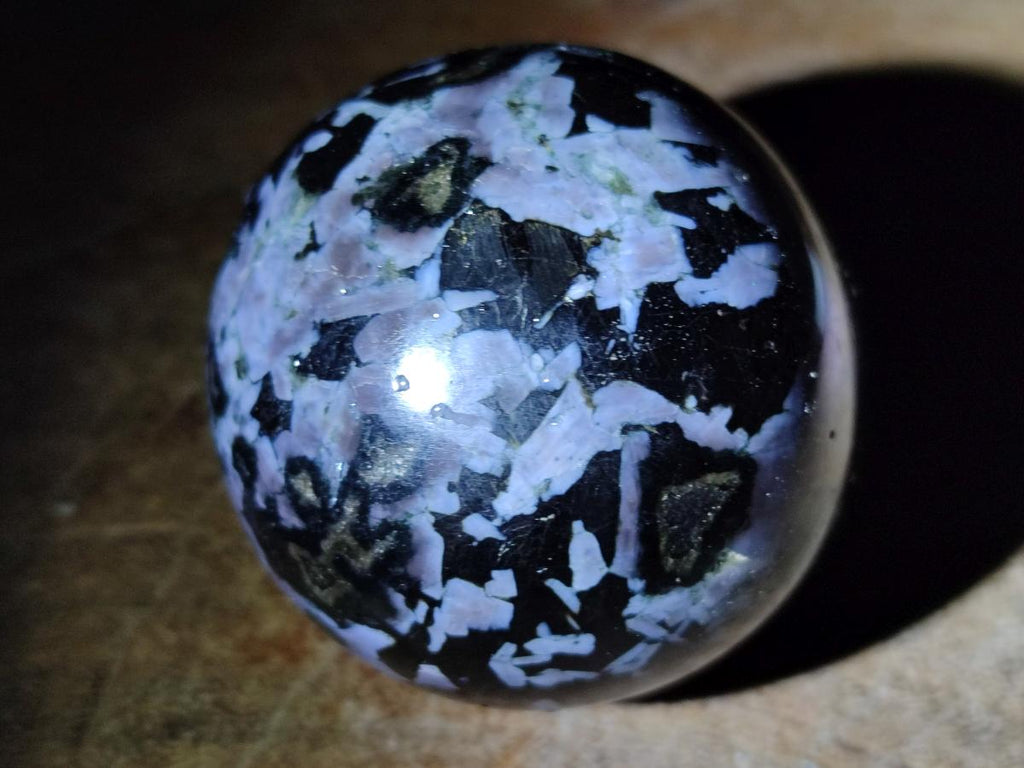 Polished Gabbro 'Merlinite' Spheres x 4 From Ambatofinandrahana, Madagascar
