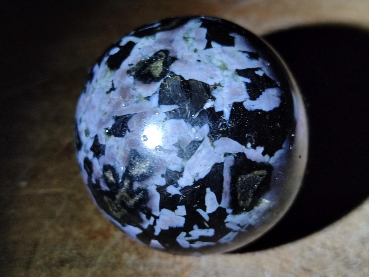 Polished Gabbro 'Merlinite' Spheres x 4 From Ambatofinandrahana, Madagascar