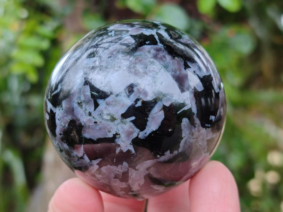 Polished Gabbro 'Merlinite' Spheres x 4 From Ambatofinandrahana, Madagascar