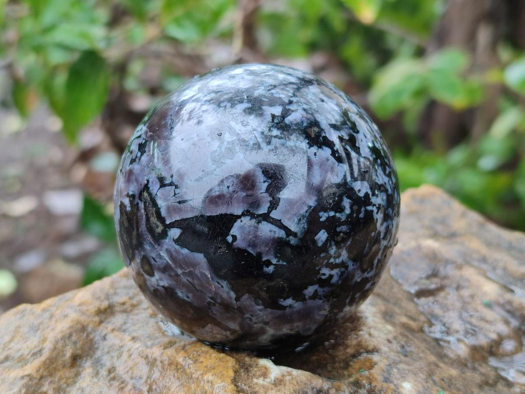 Polished Gabbro 'Merlinite' Spheres x 4 From Ambatofinandrahana, Madagascar