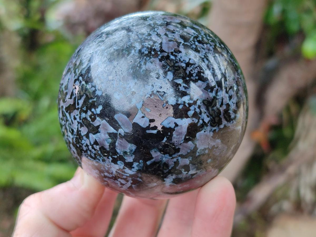 Polished Gabbro 'Merlinite' Spheres x 4 From Ambatofinandrahana, Madagascar