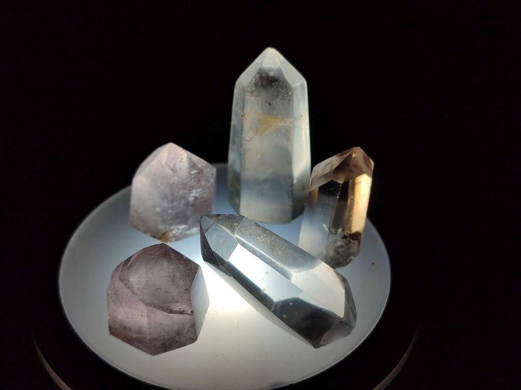 Polished Mixed Quartz Crystals x 35 From Madagascar