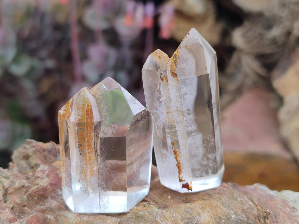 Polished Mixed Quartz Crystals x 35 From Madagascar