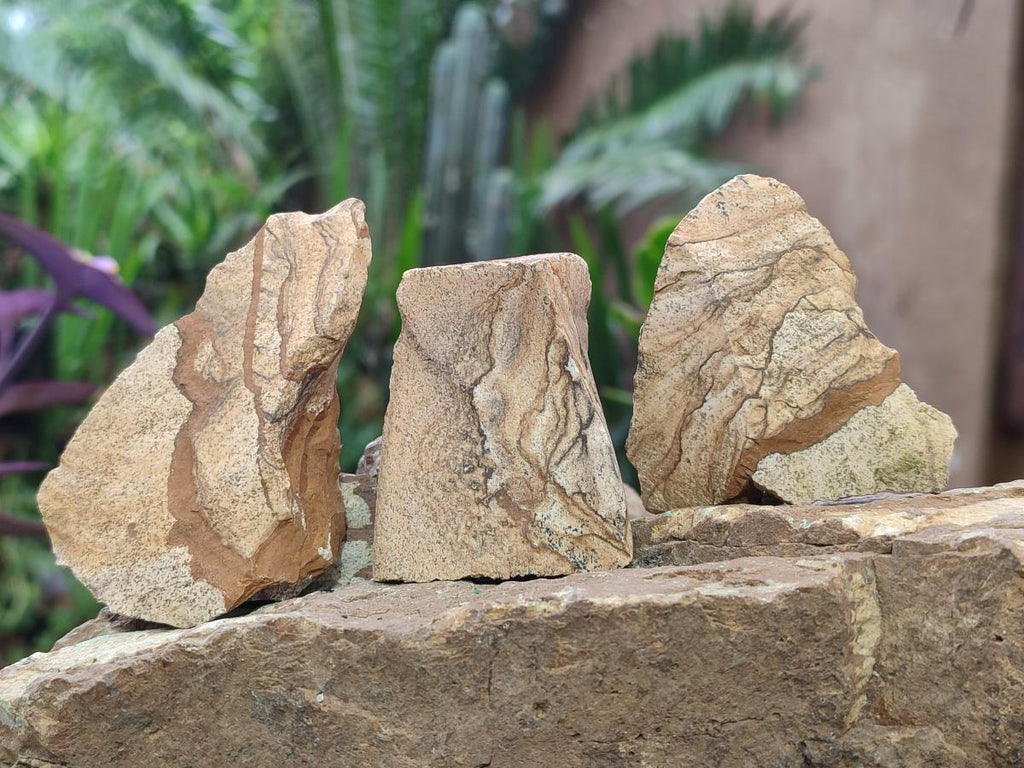 Natural Picture Stone Jasper Cobbed Specimens x 24 From Ais-Ais, Namibia