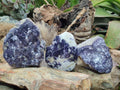 Polished One Side Lithium Silver Leaf Lepidolite Specimens x 6 From Zimbabwe