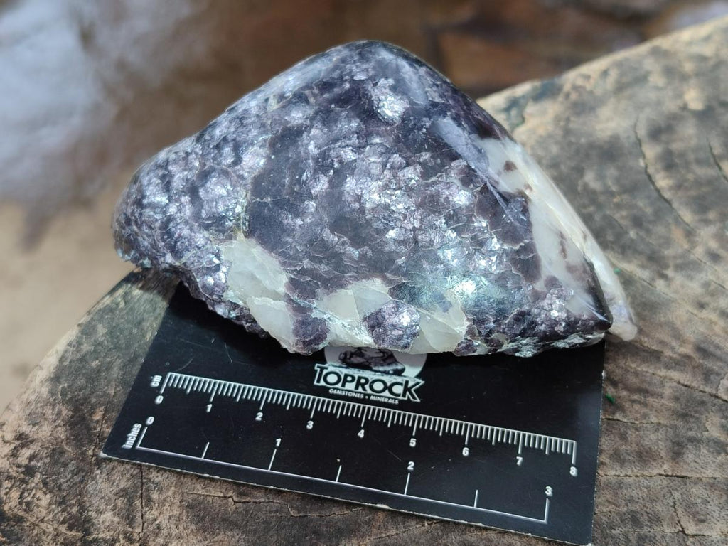 Polished One Side Lithium Silver Leaf Lepidolite Specimens x 6 From Zimbabwe