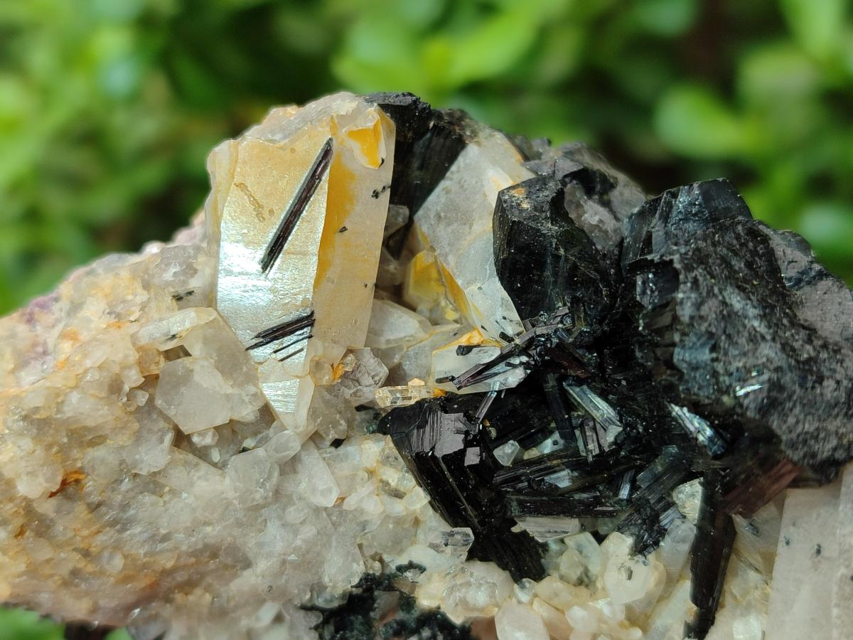 Natural Schorl Black Tourmaline with Associated Minerals x 8 From Erongo, Namibia