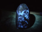 Polished Blue Spotted Spinel in Quartz Standing Display Pieces x 3 From Madagascar