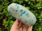 Polished Blue Spotted Spinel in Quartz Standing Display Pieces x 3 From Madagascar