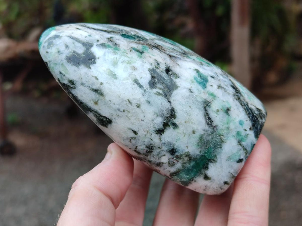 Polished Emerald Mica 'Mutokolite' Standing Display Pieces x 2 From Mutoko, Zimbabwe