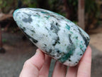 Polished Emerald Mica 'Mutokolite' Standing Display Pieces x 2 From Mutoko, Zimbabwe