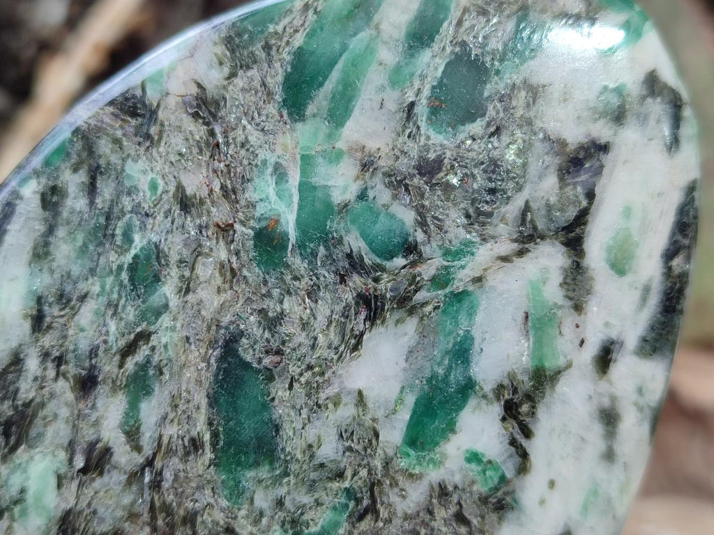Polished Emerald Mica 'Mutokolite' Standing Display Pieces x 2 From Mutoko, Zimbabwe