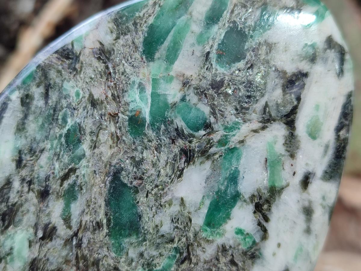 Polished Emerald Mica 'Mutokolite' Standing Display Pieces x 2 From Mutoko, Zimbabwe