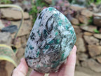 Polished Emerald Mica 'Mutokolite' Standing Display Pieces x 2 From Mutoko, Zimbabwe