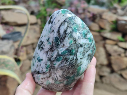 Polished Emerald Mica 'Mutokolite' Standing Display Pieces x 2 From Mutoko, Zimbabwe