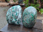 Polished Emerald Mica 'Mutokolite' Standing Display Pieces x 2 From Mutoko, Zimbabwe