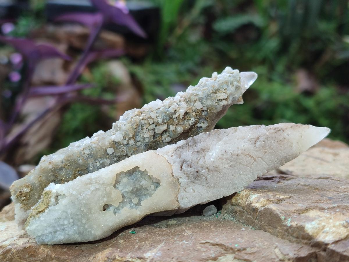 Natural Spearhead Calcite Crystal Specimens x 12 From Albert's Mountain, Lesotho
